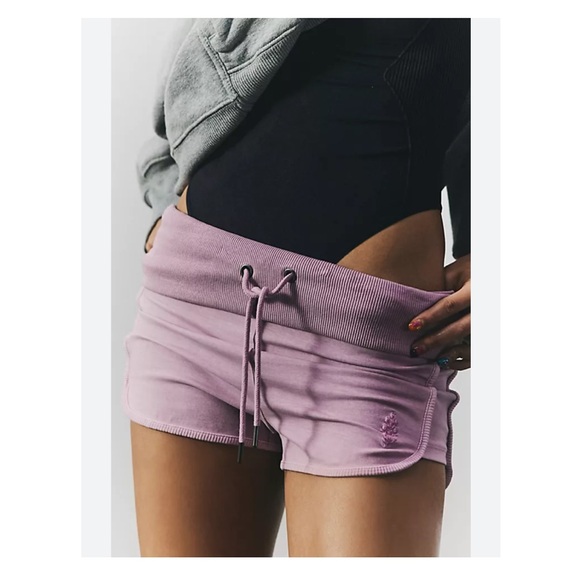 Free People Limitless Shorts in Morning Sun. - Picture 10 of 10